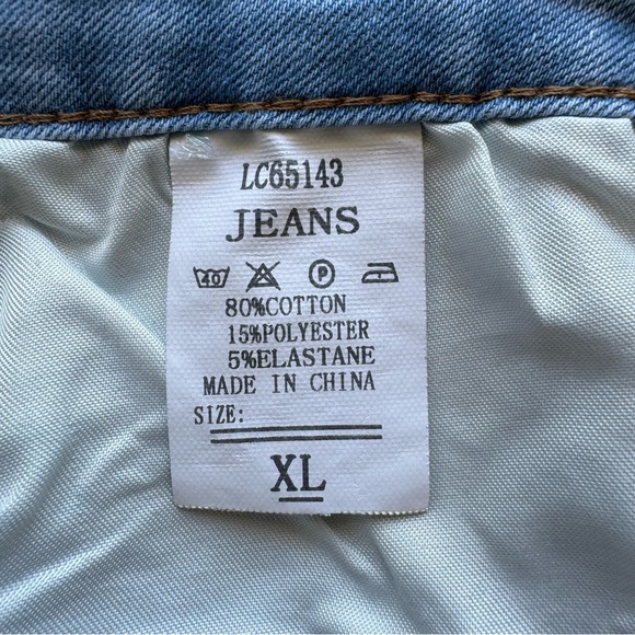 Denim Skirt With Distressed Hem Size XL - Picture 9 of 9